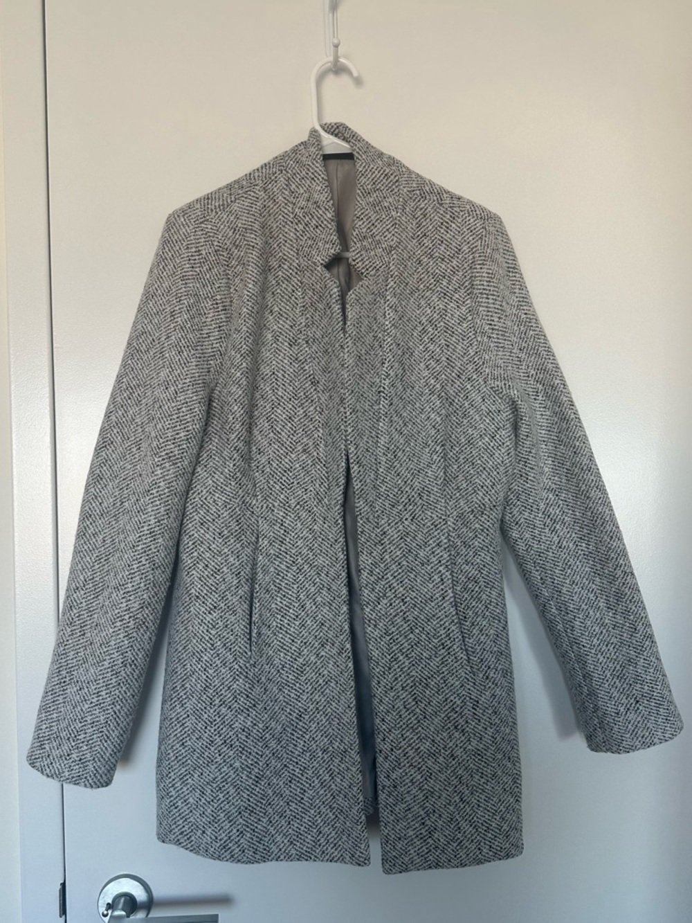 Vici Gray Herringbone Pea Coat